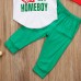 【12M-5Y】Boys Christmas Letter Print Long Sleeve Sweatshirt And Pants Set
