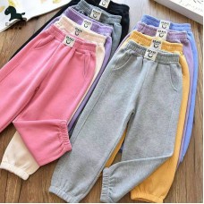 【18M-6Y】Kids Casual Solid Color Sweatpants Comfortable Pants