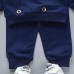 【12M-5Y】Boys College Style Long-sleeved Top And Pants Two-piece Suit