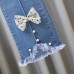 【2Y-9Y】Girl Fashion Blue Jeans