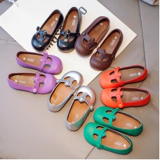 Girls Multicolor Solid Leather Shoes